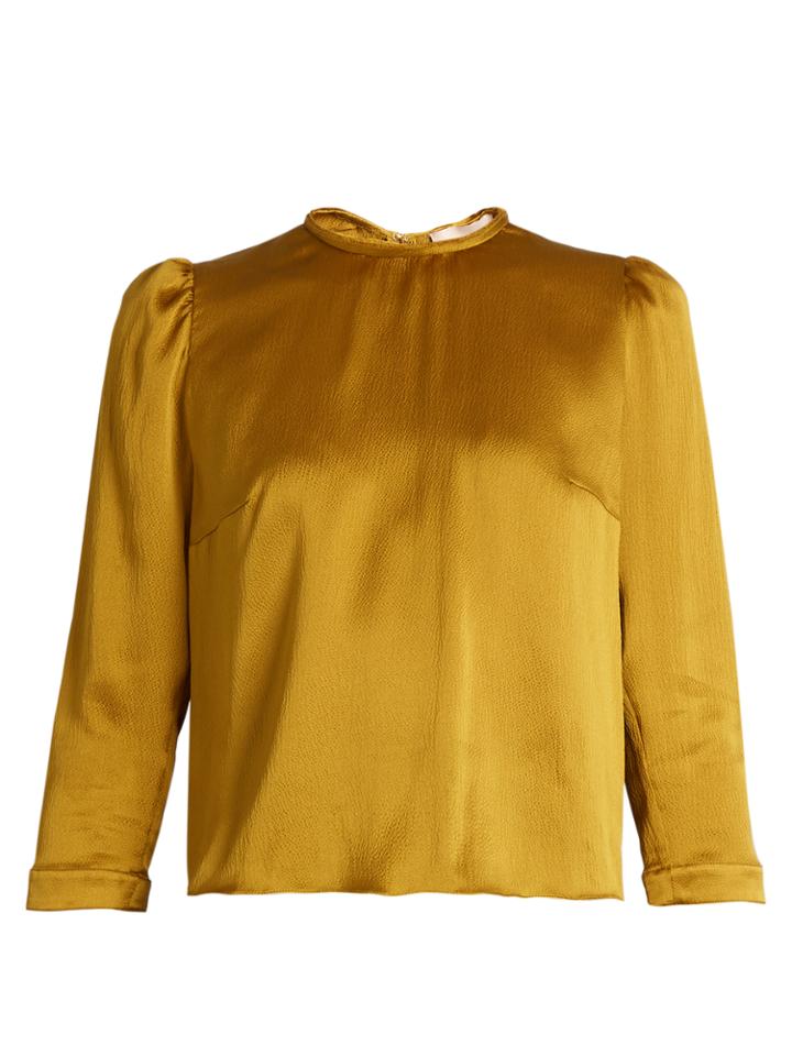 Roksanda Ilya Hammered-silk Top