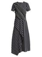 Sportmax Striped Draped Crepe Dress