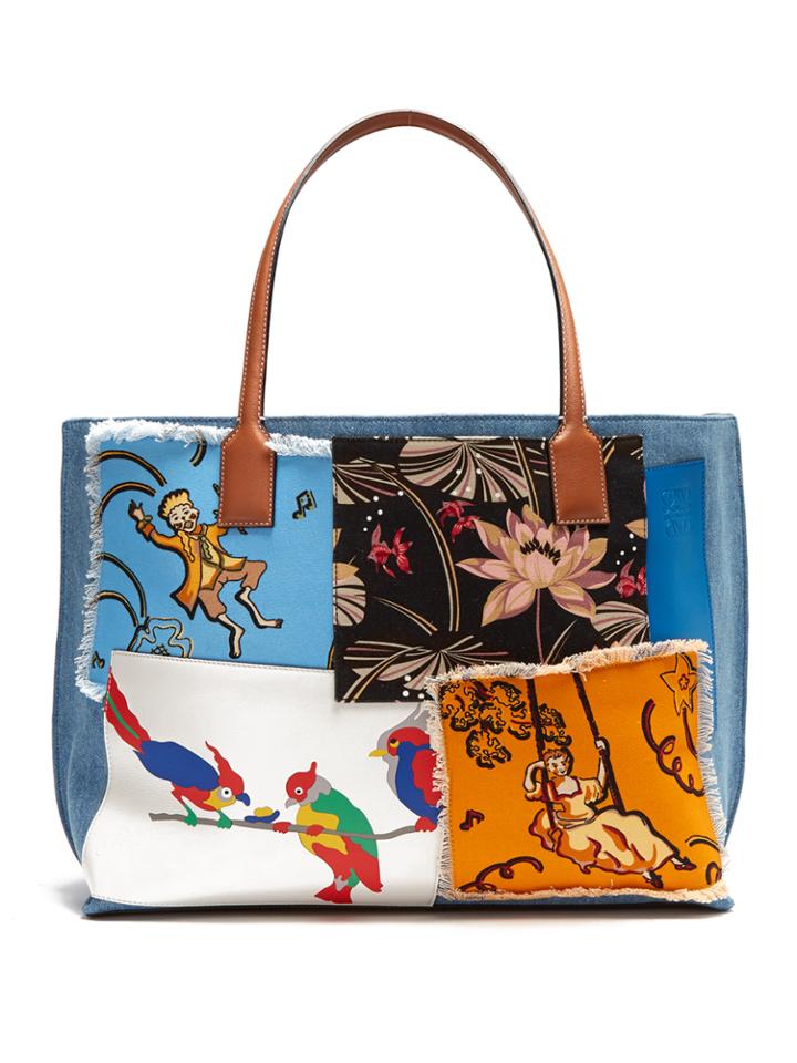 Loewe X Paula's Ibiza T Patchwork Tote