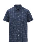 Matchesfashion.com A.p.c. - Cippi Geometric-print Cotton-blend Shirt - Mens - Blue Multi