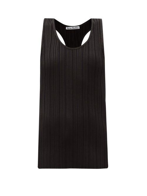 Matchesfashion.com Acne Studios - Kleona Pliss-jersey Tank Top - Womens - Black