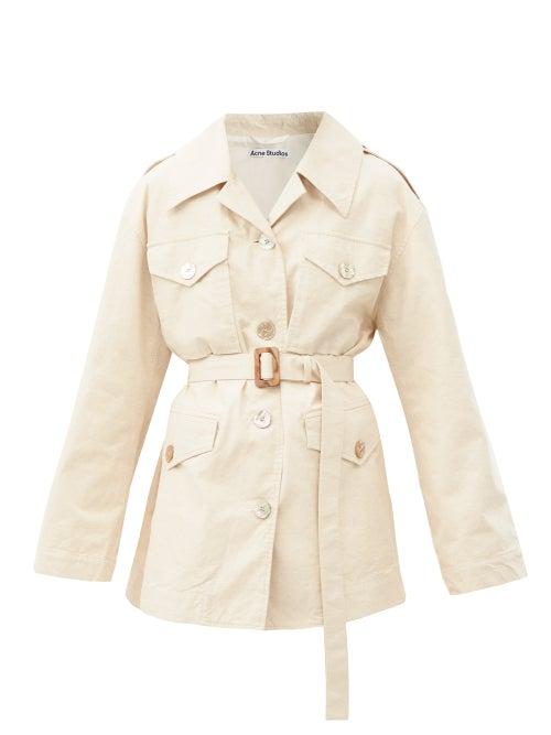 Matchesfashion.com Acne Studios - Otilina Cotton-blend Canvas Jacket - Womens - Cream