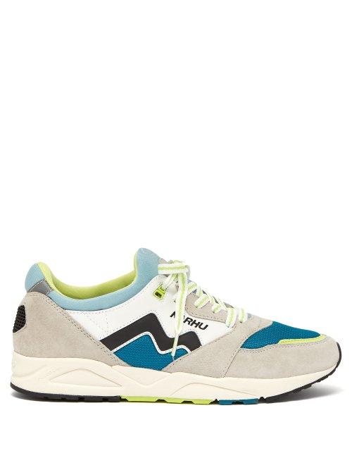 Matchesfashion.com Karhu - Aria Suede And Mesh Running Trainers - Mens - Blue Multi