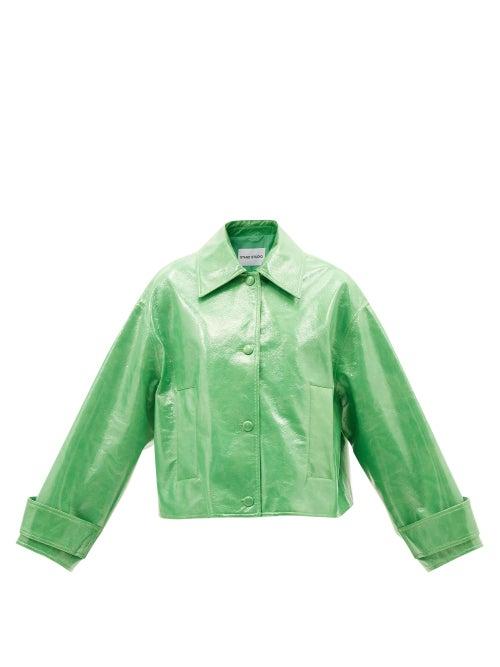 Stand Studio - Charleen Faux-leather Jacket - Womens - Green