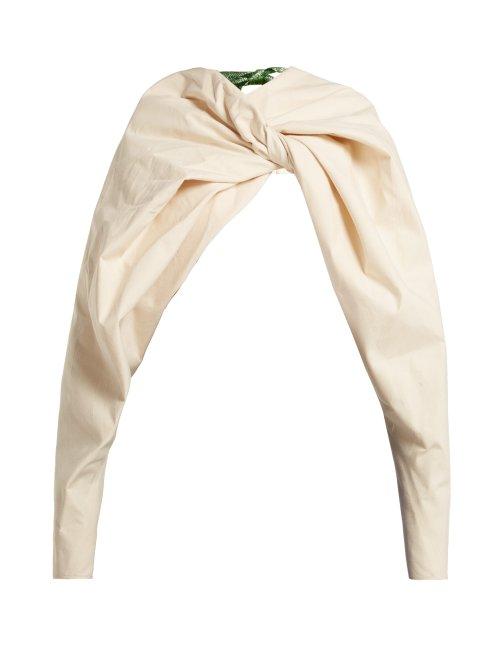 Matchesfashion.com Colville - Tie Back Twisted Cotton Top - Womens - Beige Multi