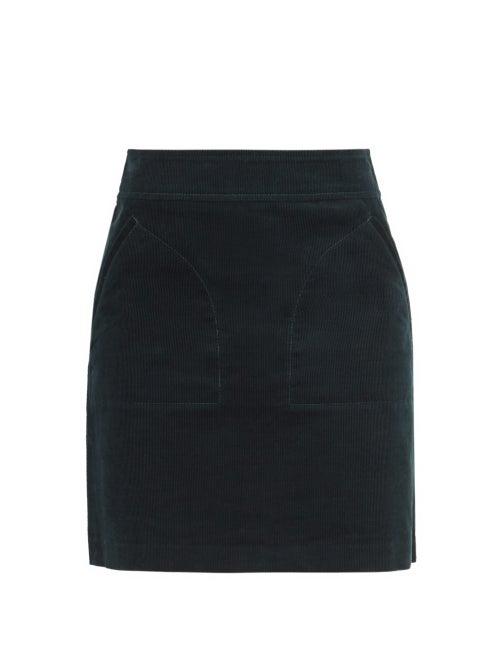 Matchesfashion.com A.p.c. - Shayana Cotton Corduroy Mini Skirt - Womens - Dark Green