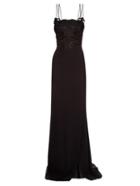 Antonio Berardi Macram-lace And Crepe Gown