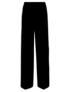 Matchesfashion.com Bottega Veneta - Wide Leg Wool Blend Twill Trousers - Womens - Black