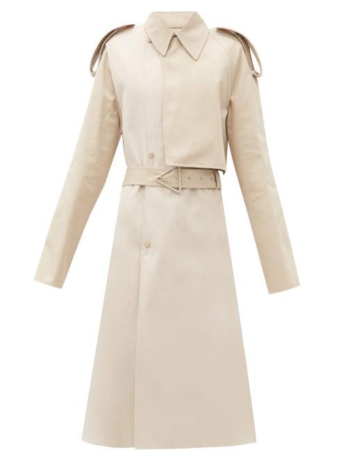 Matchesfashion.com Bottega Veneta - Belted Cotton-gabardine Trench Coat - Womens - Beige