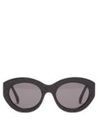 Ladies Accessories Alaa Eyewear - Vienne Oval Acetate Sunglasses - Womens - Black