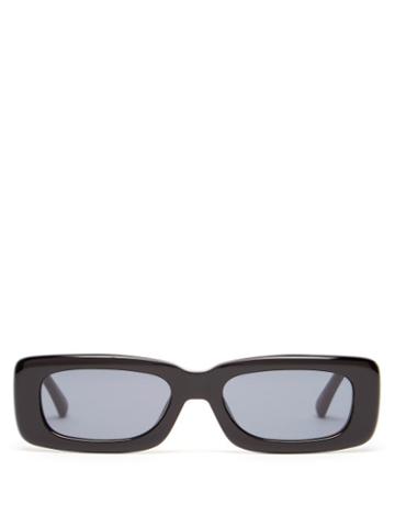 Matchesfashion.com Linda Farrow - X The Attico Mini Marfa Acetate Sunglasses - Womens - Black
