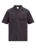 Mens Rtw Bottega Veneta - Sleeve-pocket Cotton-blend Canvas Shirt - Mens - Black