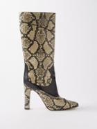 Gucci - Cam Python-effect Leather Knee Boots - Womens - Python