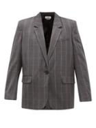 Matchesfashion.com Isabel Marant Toile - Verix Single Breasted Twill Blazer - Womens - Dark Grey