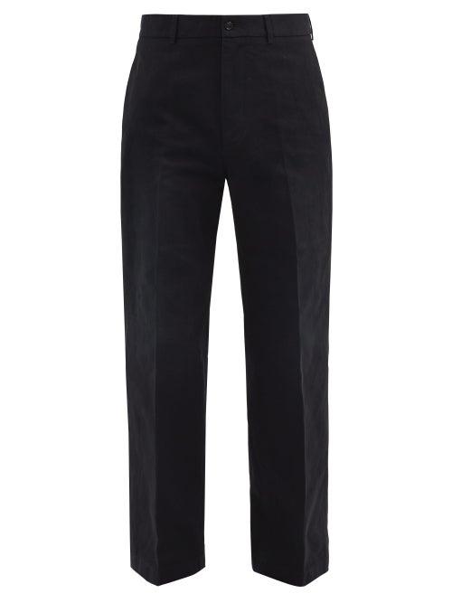 Matchesfashion.com Gucci - Cat-embroidered Cotton Trousers - Mens - Black