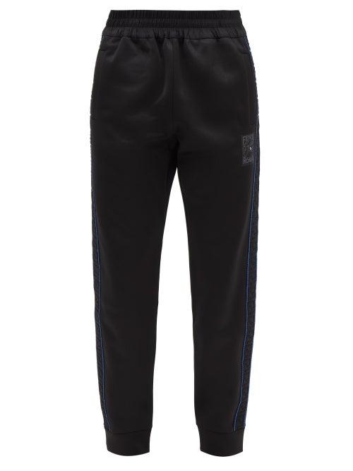 Fendi - Ff-tape Jersey Track Pants - Mens - Black