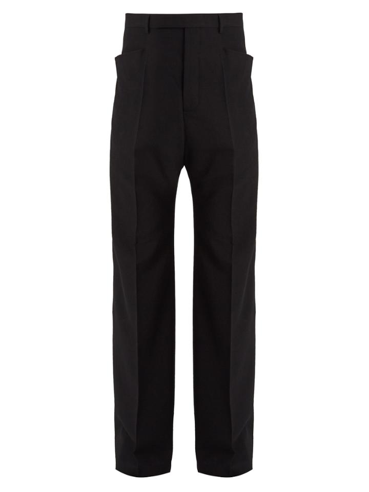 Rick Owens Dropped-crotch Wool Trousers