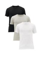 Matchesfashion.com Polo Ralph Lauren - Pack Of Three Logo-embroidered Cotton T-shirts - Mens - Multi