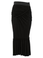 Matchesfashion.com Dolce & Gabbana - Fishtail Midi Skirt - Womens - Black