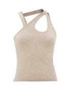 Extreme Cashmere - No. 222 Raver Asymmetric Stretch-cashmere Top - Womens - Light Grey