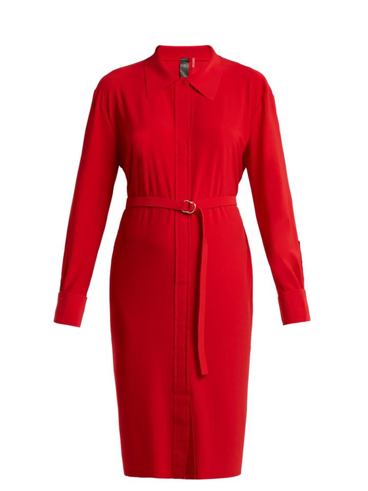 Norma Kamali Point-collar Shirtdress