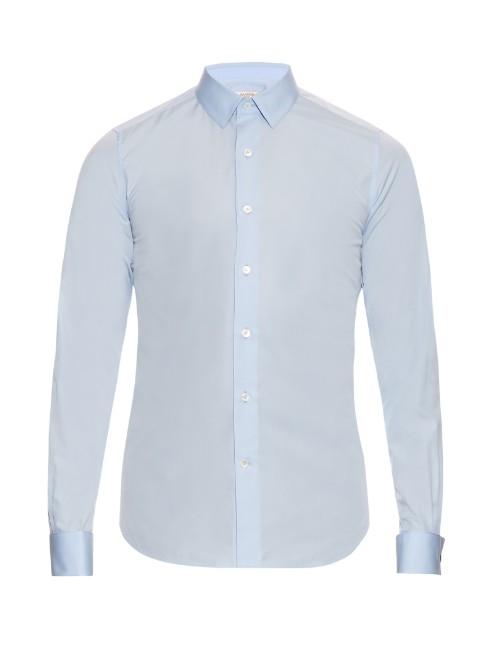 Valentino Double-cuff Cotton-poplin Shirt