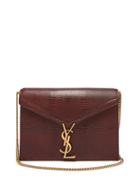 Matchesfashion.com Saint Laurent - Cassandra Lizard Effect Leather Cross Body Bag - Womens - Brown