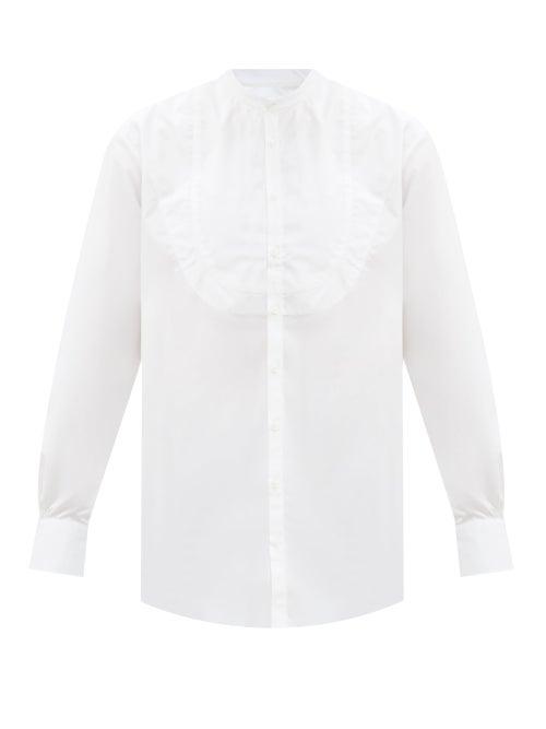 Matchesfashion.com Bourrienne Paris X - Cortge Curved-plastron Linen-poplin Shirt - Mens - White