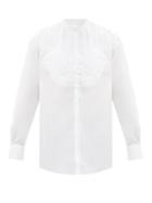 Matchesfashion.com Bourrienne Paris X - Cortge Curved-plastron Linen-poplin Shirt - Mens - White