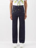 Loewe - Layered-effect Denim Jeans - Mens - Dark Blue