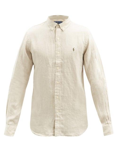 Matchesfashion.com Polo Ralph Lauren - Custom Button-down Linen-muslin Shirt - Mens - Beige