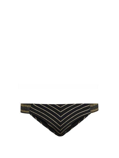 Matchesfashion.com Biondi - Luna Bikini Briefs - Womens - Black Gold