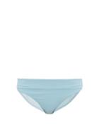 Matchesfashion.com Melissa Odabash - Brussels Ribbed Bikini Briefs - Womens - Light Blue