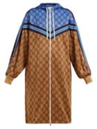 Matchesfashion.com Gucci - Gg Technical Jersey Hooded Dress - Womens - Beige Multi