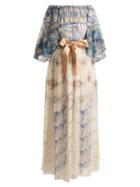 Matchesfashion.com Zandra Rhodes - Archive Ii The 1973 Seashell Spiral Gown - Womens - Cream Multi