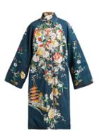 Matchesfashion.com By Walid - Dorothee Cotton Canvas Coat - Womens - Navy Multi