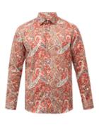 Matchesfashion.com Etro - Paisley-print Cotton-poplin Shirt - Mens - Red Multi