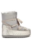 Matchesfashion.com Bogner - Trois Valles Lace-up Faux Fur-lined Snow Boots - Womens - Silver