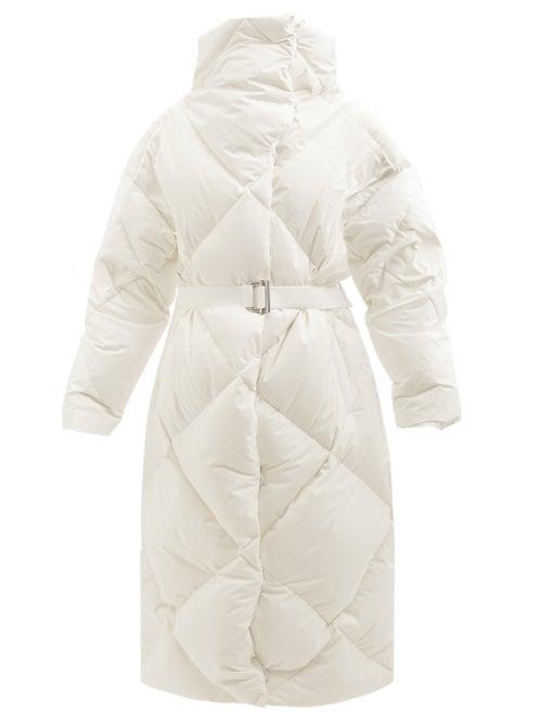 Cordova - Pyrenees Quilted Longline Down Coat - Womens - Cream
