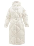Cordova - Pyrenees Quilted Longline Down Coat - Womens - Cream