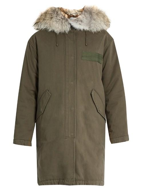 Yves Salomon Fur-trimmed Cotton-canvas Parka