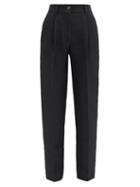 Matchesfashion.com Blaz Milano - Starlight Banker Cloqu Tapered-leg Trousers - Womens - Black