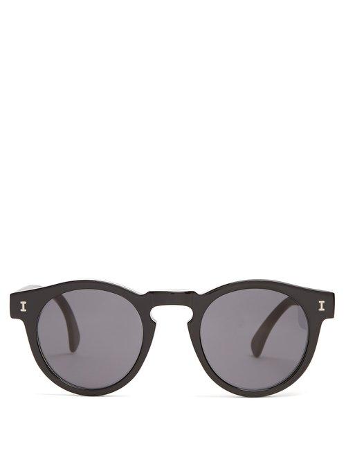 Matchesfashion.com Illesteva - Leonard Round Frame Sunglasses - Mens - Black