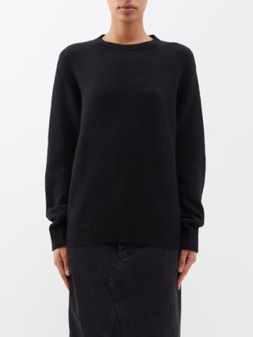 The Elder Statesman - Nimbus Crew-neck Cashmere-blend Sweater - Womens - Black