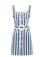 Matchesfashion.com Solid & Striped - Striped Stretch Denim Dress - Womens - Blue Stripe
