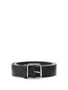 Matchesfashion.com Balenciaga - Logo Print Leather Belt - Mens - Black