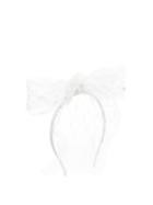 Matchesfashion.com Maison Michel - Akiko Lace Bow Headband - Womens - White