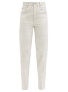 Matchesfashion.com Isabel Marant Toile - Corfy High-rise Tapered-leg Jeans - Womens - Ivory