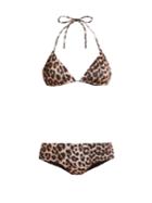 Ganni Leopard-print Bikini