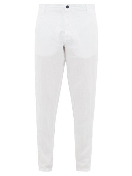 Matchesfashion.com Vilebrequin - Panache Linen Straight Leg Trousers - Mens - White